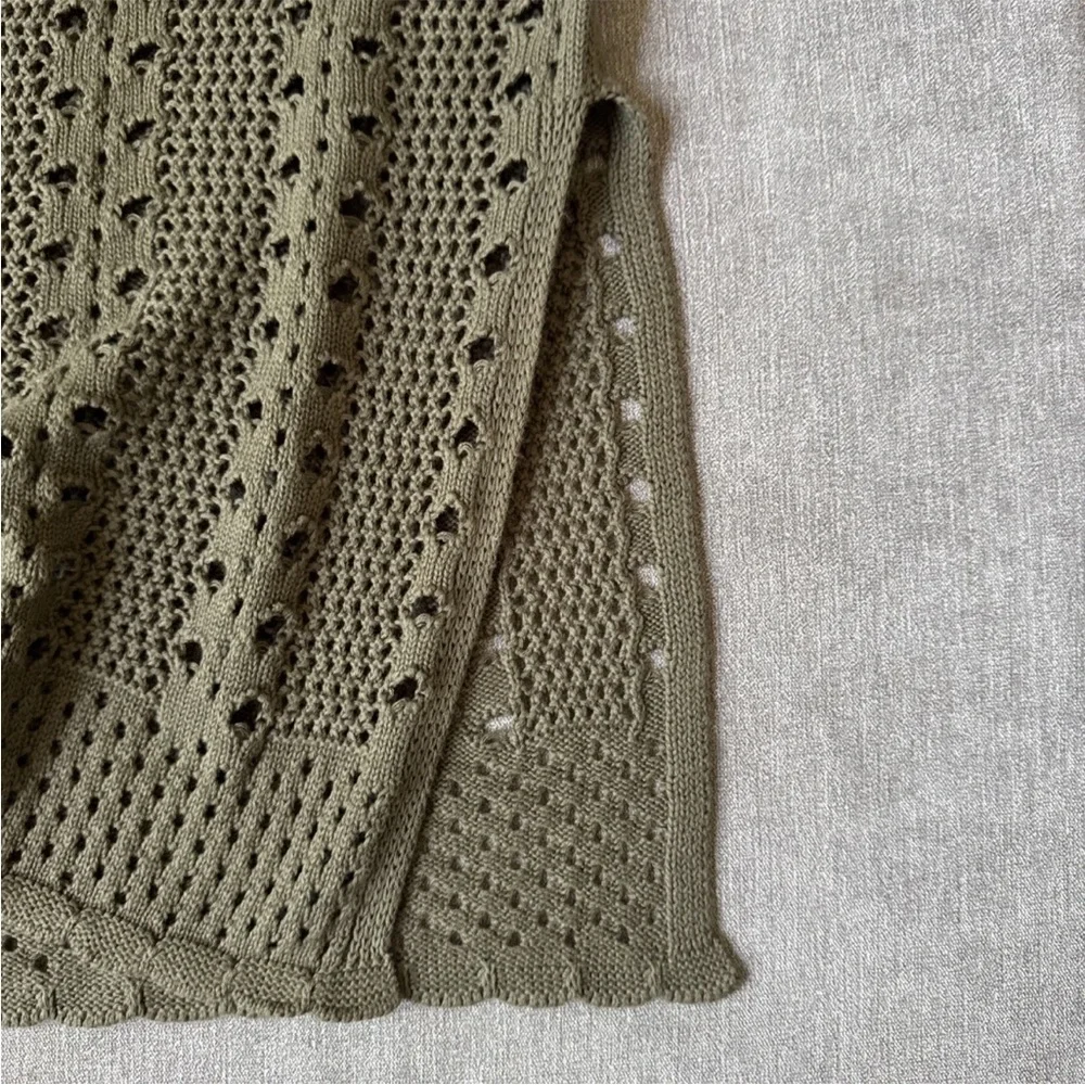 Aerie Olive Midi Knit Dress EUC - Picture 3 of 5